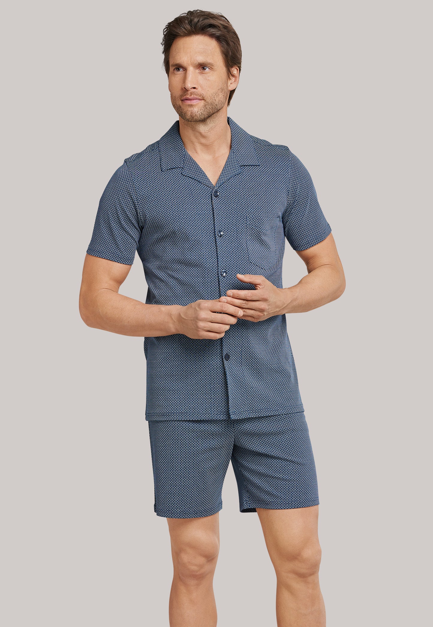 Pyjama Kort Knopen Donkerbklauw
