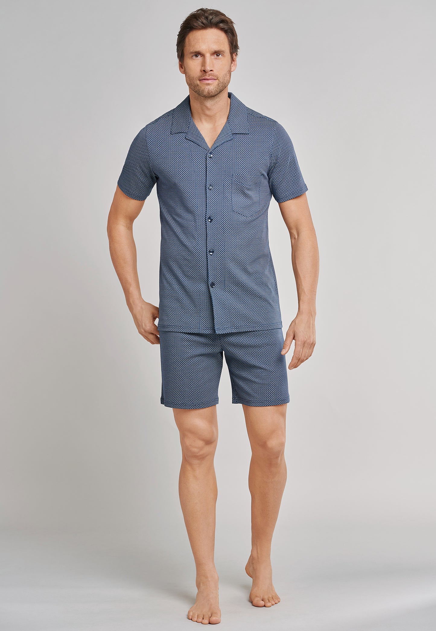 Pyjama Kort Knopen Donkerbklauw