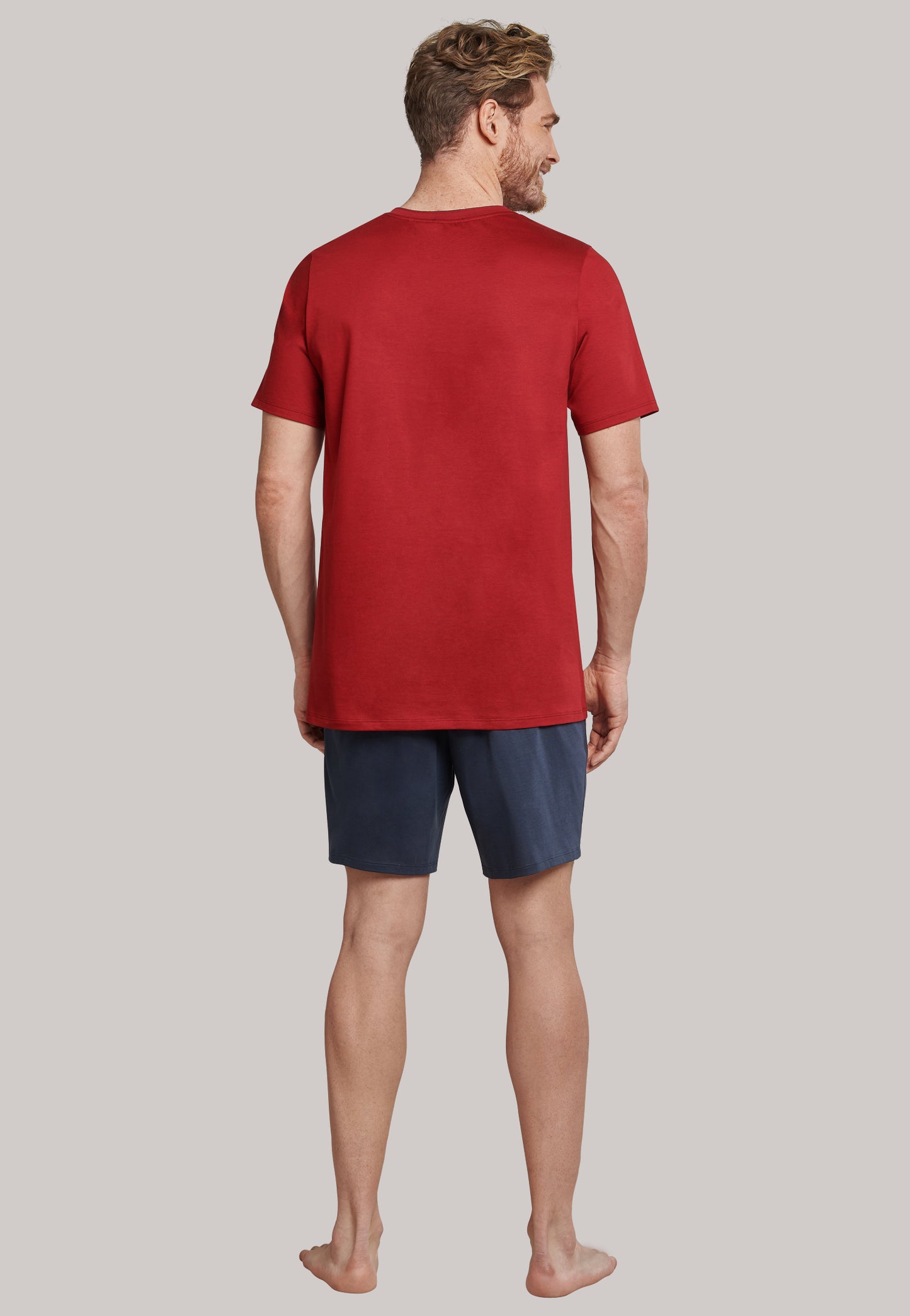 Pyjama Kort Donkerrood
